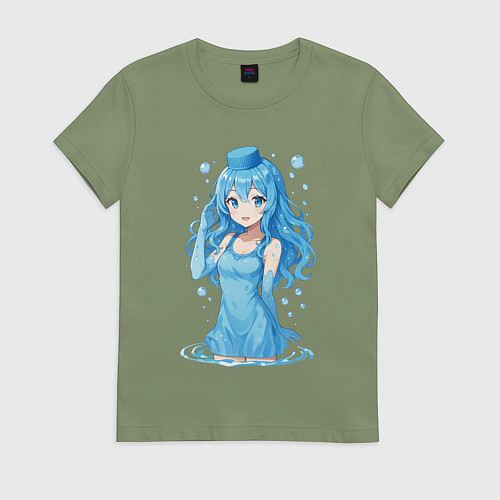 Женская футболка Вода-тян / Авокадо – фото 1