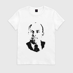 Футболка хлопковая женская Lenin USSR, цвет: белый