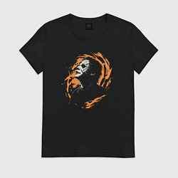 Футболка хлопковая женская Джейсон, цвет: черный