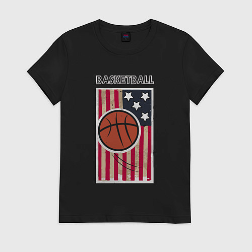 Женская футболка Basketball USA / Черный – фото 1