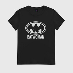 Футболка хлопковая женская Batwoman, цвет: черный