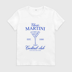 Футболка хлопковая женская Classic martini, цвет: белый