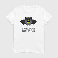 Футболка хлопковая женская Owl Batman, цвет: белый