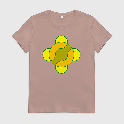 Женская футболка Графический фантастический элемент / Пыльно-розовый – фото 1