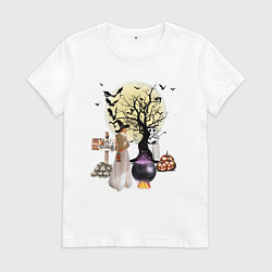 Женская футболка Полнолуние в Хэллуин