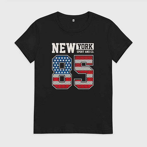Женская футболка New York 85 / Черный – фото 1