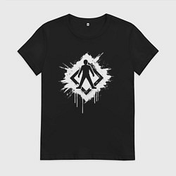 Футболка хлопковая женская Главная дорога человеку, цвет: черный