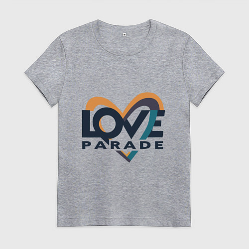 Женская футболка Логотип Love Parade / Меланж – фото 1