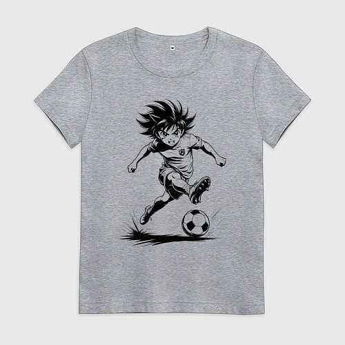 Женская футболка Футбольная атака аниме / Меланж – фото 1
