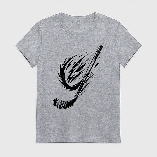 Женская футболка Динамичная клюшка / Меланж – фото 1