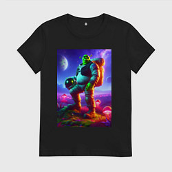 Женская футболка Космонавт Шрек на похожей планете