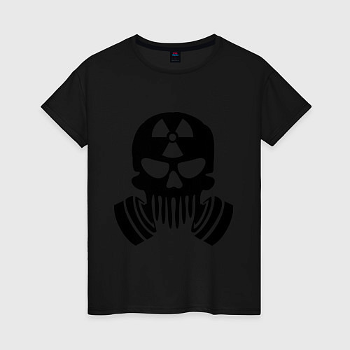 Женская футболка Радиация / Черный – фото 1