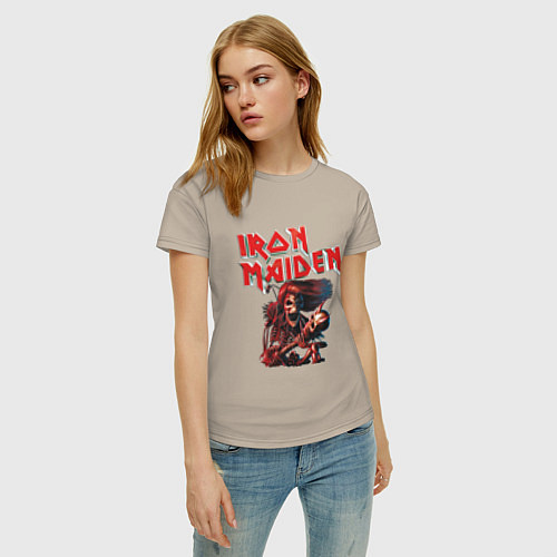 Женская футболка Iron Maiden / Миндальный – фото 3