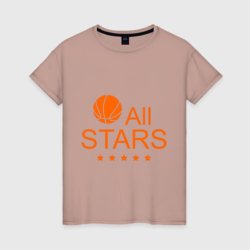 Женская футболка All stars (баскетбол) / Пыльно-розовый – фото 1