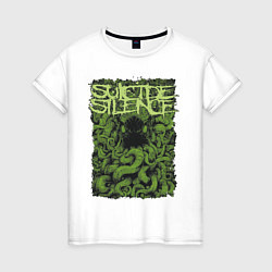 Футболка хлопковая женская Suicide Silence, цвет: белый
