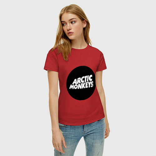 Женская футболка Arctic Monkeys Round / Красный – фото 3