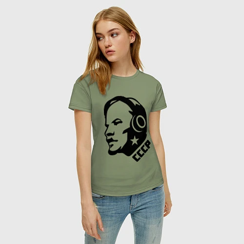 Женская футболка Ленин: музыка СССР / Авокадо – фото 3