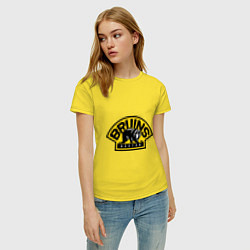 Футболка хлопковая женская HC Boston Bruins Label, цвет: желтый — фото 2