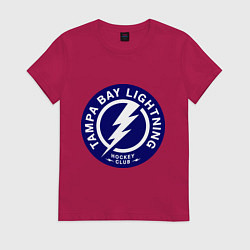 Футболка хлопковая женская HC Tampa Bay Lightning, цвет: маджента