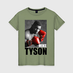 Футболка хлопковая женская Mike Tyson, цвет: авокадо