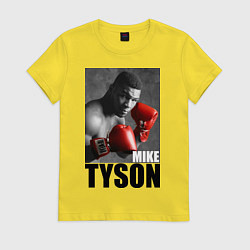 Футболка хлопковая женская Mike Tyson, цвет: желтый