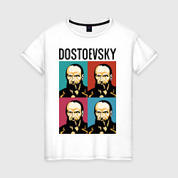 Футболка хлопковая женская Dostoevsky, цвет: белый