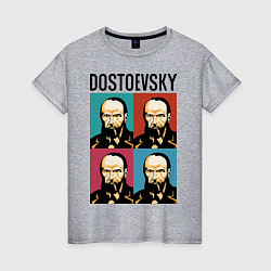 Футболка хлопковая женская Dostoevsky, цвет: меланж