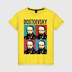 Футболка хлопковая женская Dostoevsky, цвет: желтый