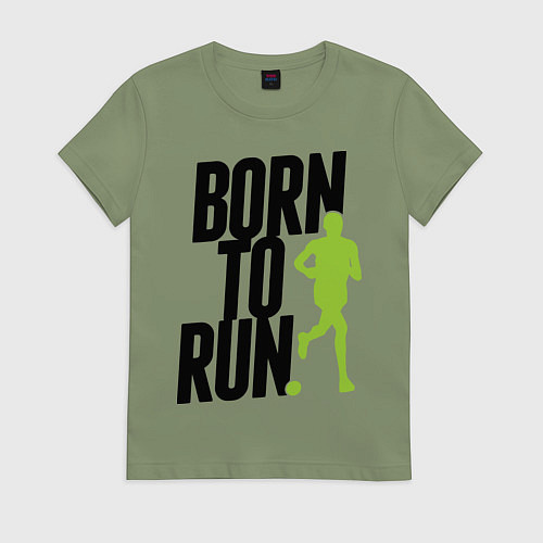 Женская футболка Рожден для бега / Авокадо – фото 1