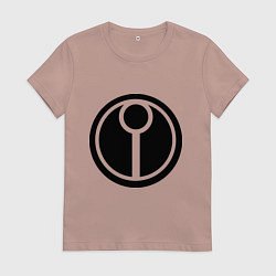 Футболка хлопковая женская Герб Тау, цвет: пыльно-розовый