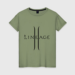 Футболка хлопковая женская Lineage logo, цвет: авокадо