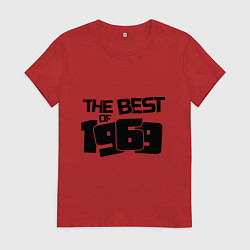 Футболка хлопковая женская The best of 1969, цвет: красный