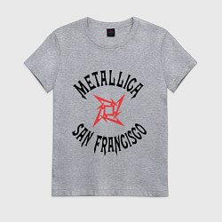 Футболка хлопковая женская Metallica: San Francisco, цвет: меланж