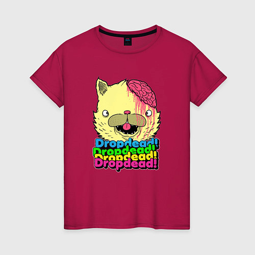 Женская футболка Dropdead Kitty / Маджента – фото 1