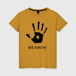 Футболка хлопковая женская We know, цвет: горчичный