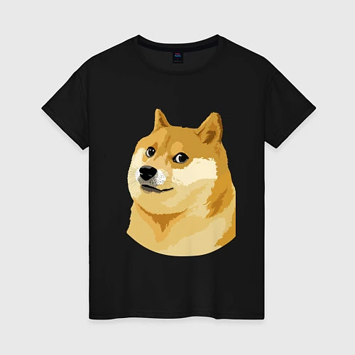 Женская футболка Doge / Черный – фото 1