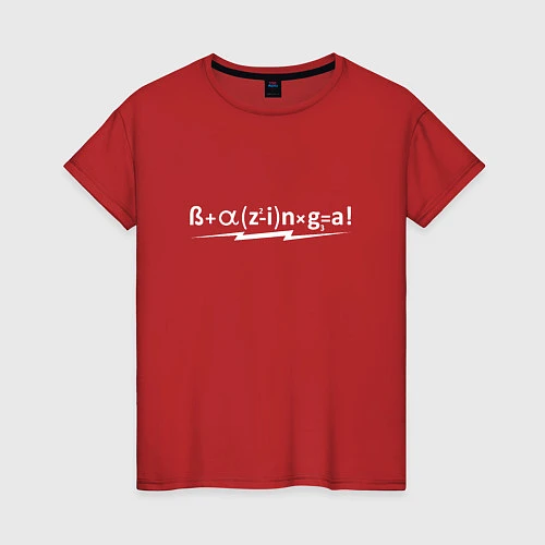 Женская футболка Bazinga Formula / Красный – фото 1