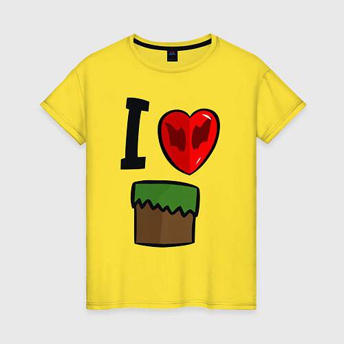 Женская футболка I love Dilleron / Желтый – фото 1