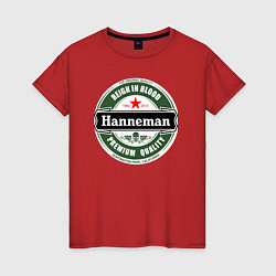 Футболка хлопковая женская Hanneman, цвет: красный