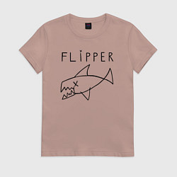 Футболка хлопковая женская Flipper, цвет: пыльно-розовый