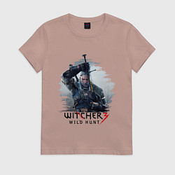Футболка хлопковая женская The Witcher 3, цвет: пыльно-розовый