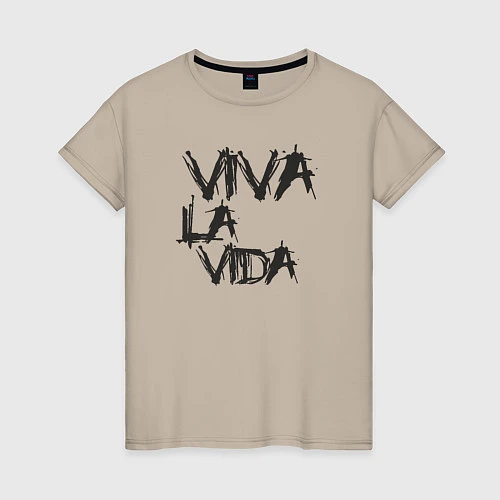 Женская футболка Viva La Vida / Миндальный – фото 1