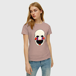 Футболка хлопковая женская Puppet FNAF Марионетка, цвет: пыльно-розовый — фото 2