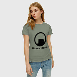 Футболка хлопковая женская Black Mesa: Logo, цвет: авокадо — фото 2