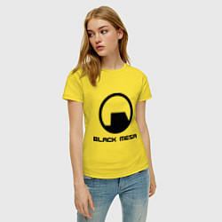 Футболка хлопковая женская Black Mesa: Logo, цвет: желтый — фото 2