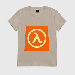 Футболка хлопковая женская Half-Life, цвет: миндальный