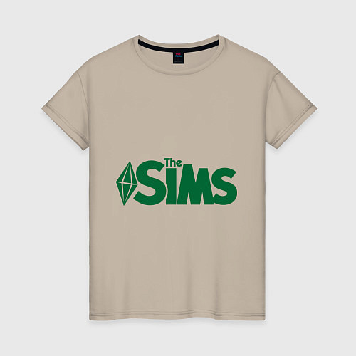 Женская футболка Sims / Миндальный – фото 1