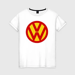 Футболка хлопковая женская Super Volkswagen, цвет: белый