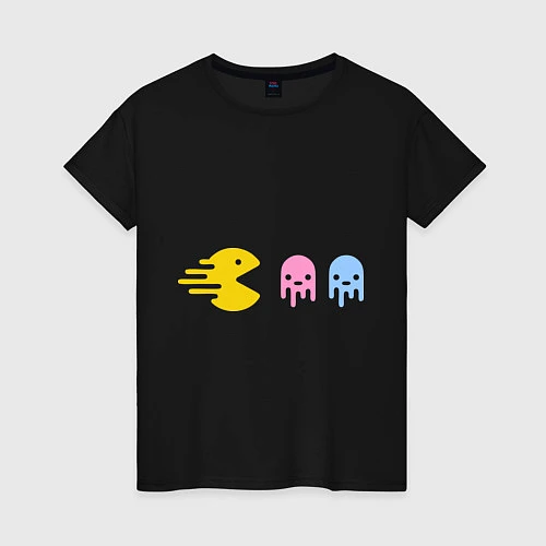 Женская футболка Pac-Man: Fast Eat / Черный – фото 1