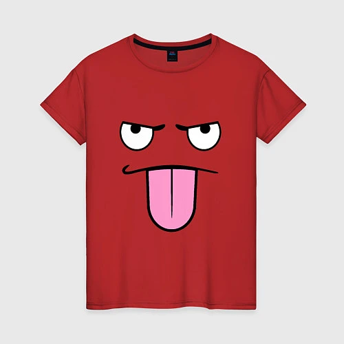 Женская футболка Коварный смайл / Красный – фото 1